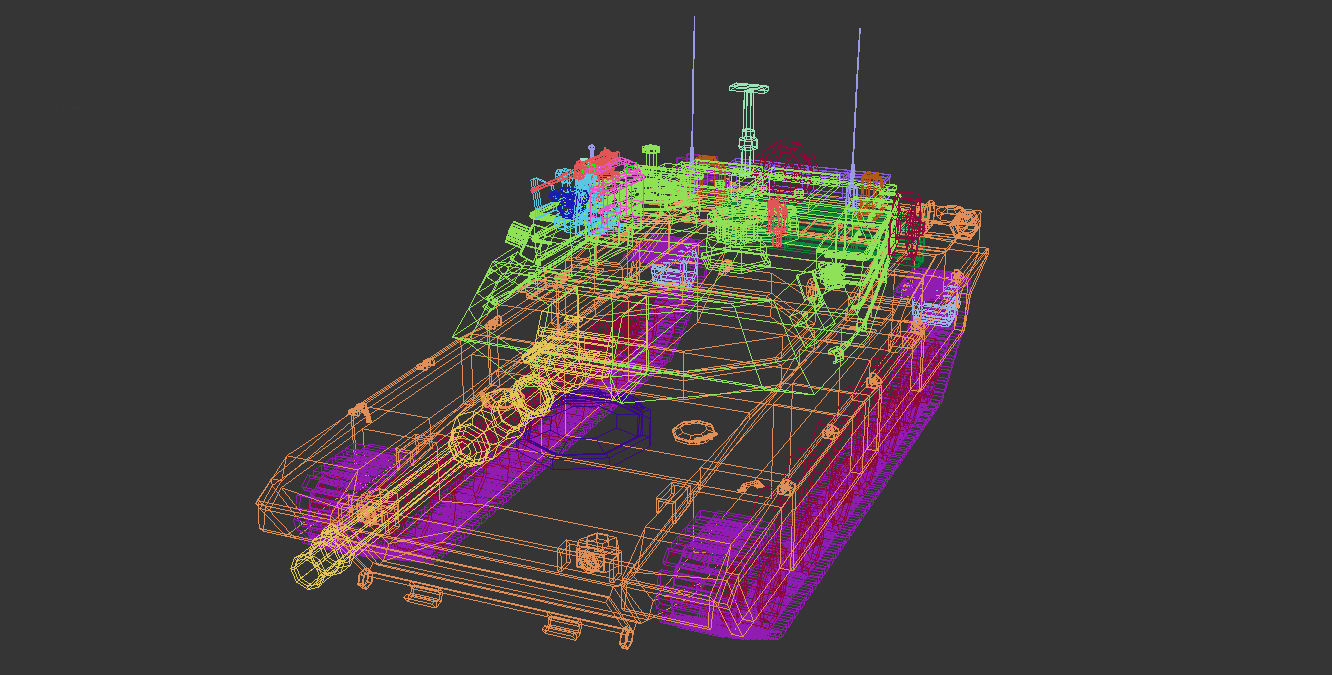 Low Poly Tank 02 Low-poly 3D model_14