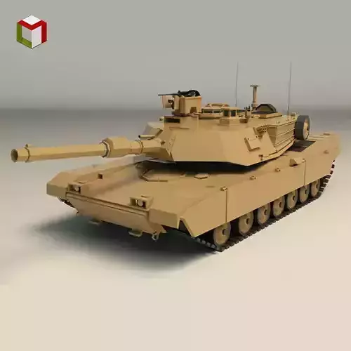 Low Poly Tank 02 Low-poly 3D model