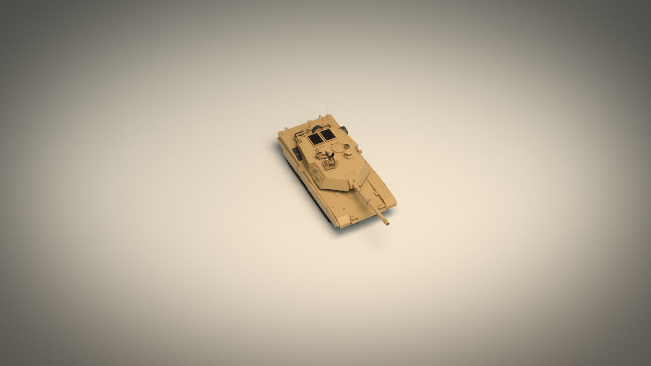 Low Poly Tank 02 Low-poly 3D model_6