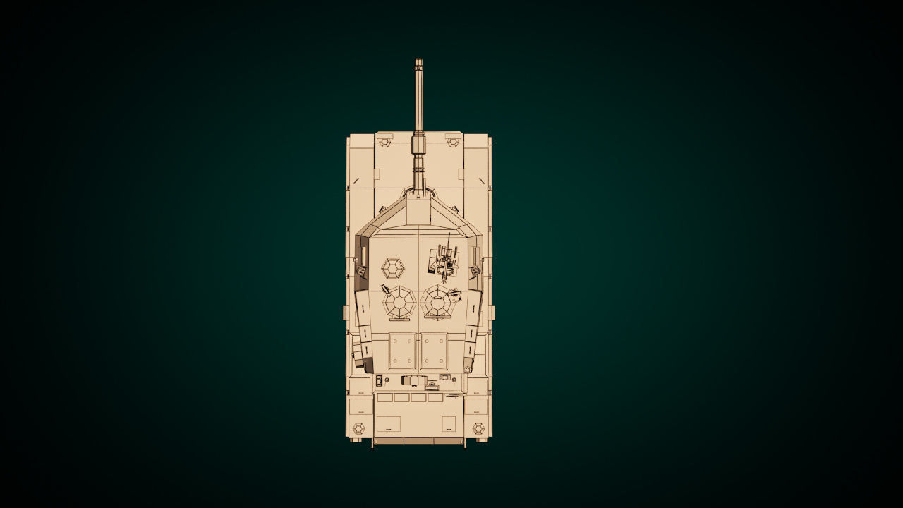 Low Poly Tank 02 Low-poly 3D model_13