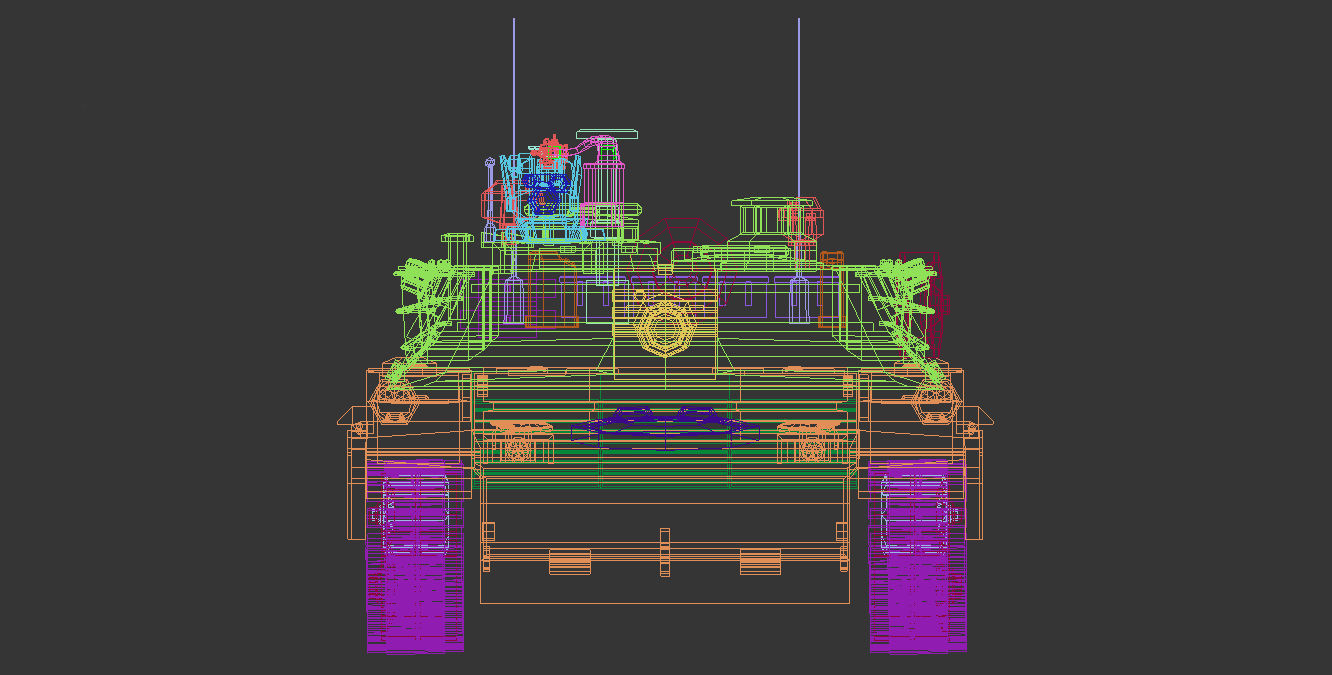 Low Poly Tank 02 Low-poly 3D model_15