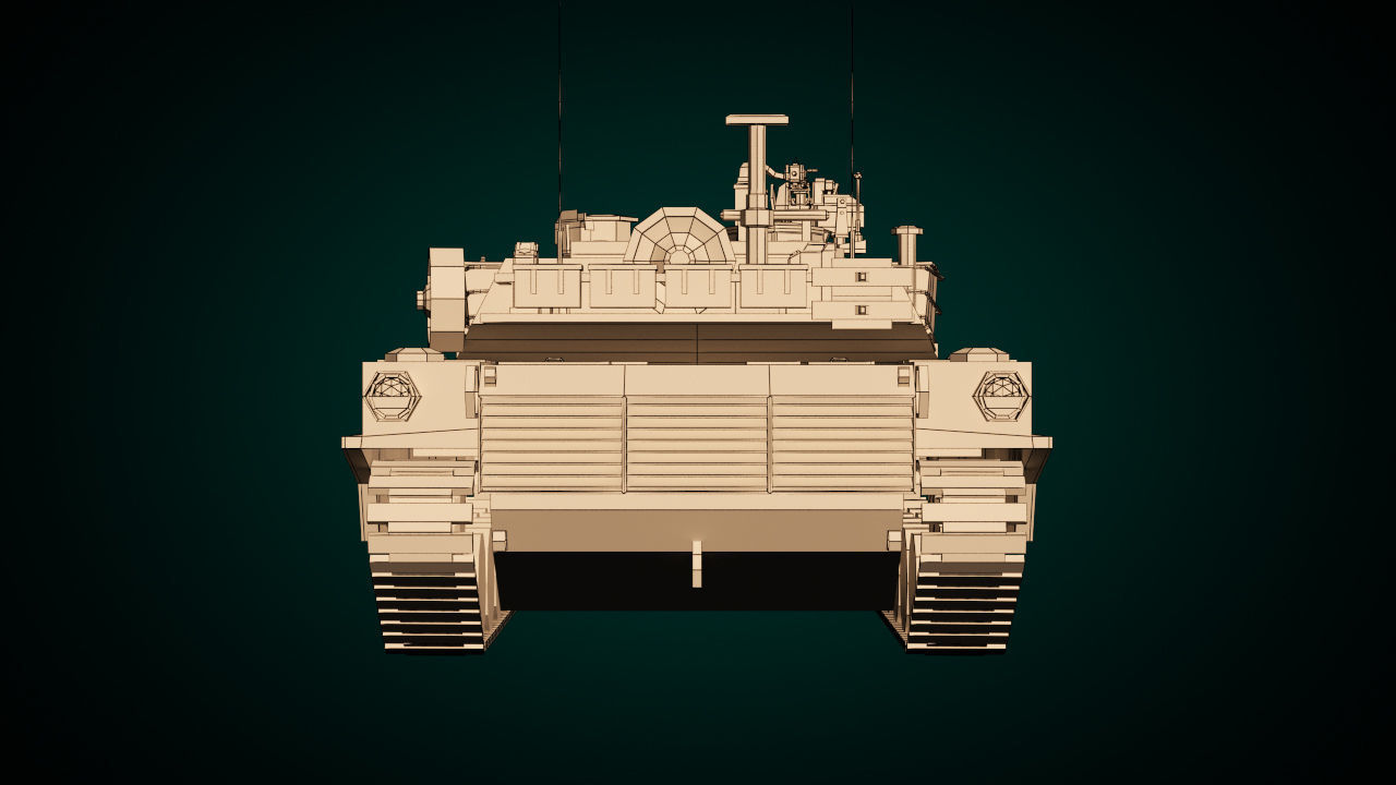 Low Poly Tank 02 Low-poly 3D model_12