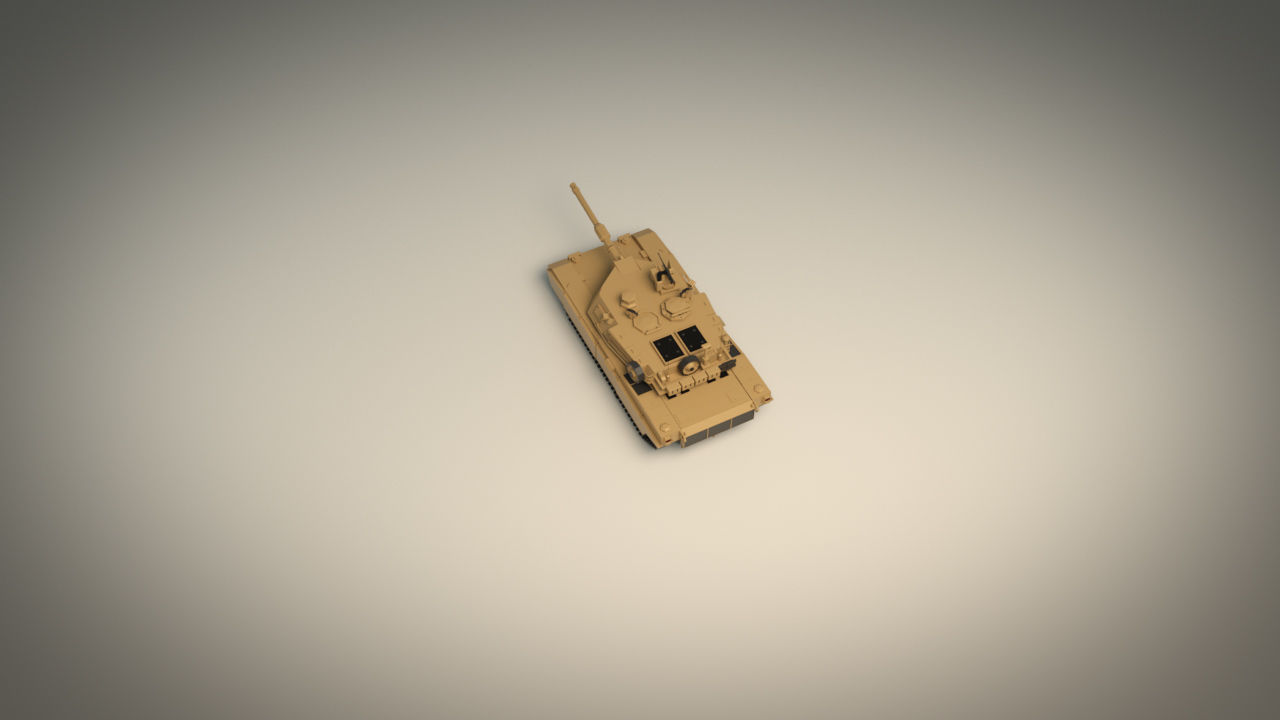 Low Poly Tank 02 Low-poly 3D model_5