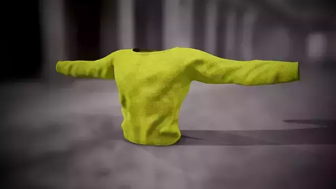 Sweatshirt 6 sweater on street Low-poly 3D model