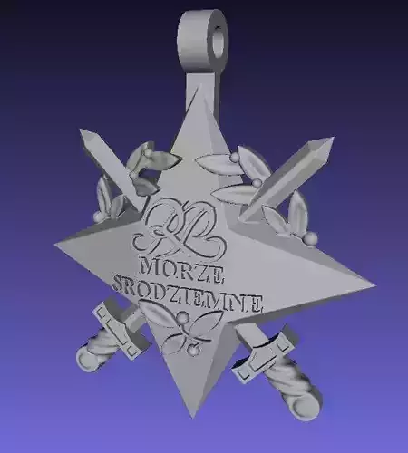 Official mediterranean sea polish star decoration 3D print model