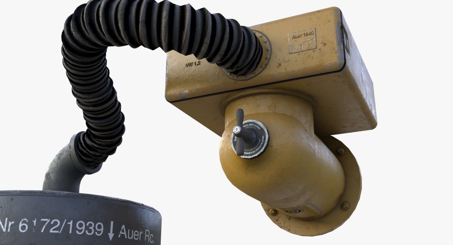 Bunker Air-Filter WWII Low-poly 3D model_10