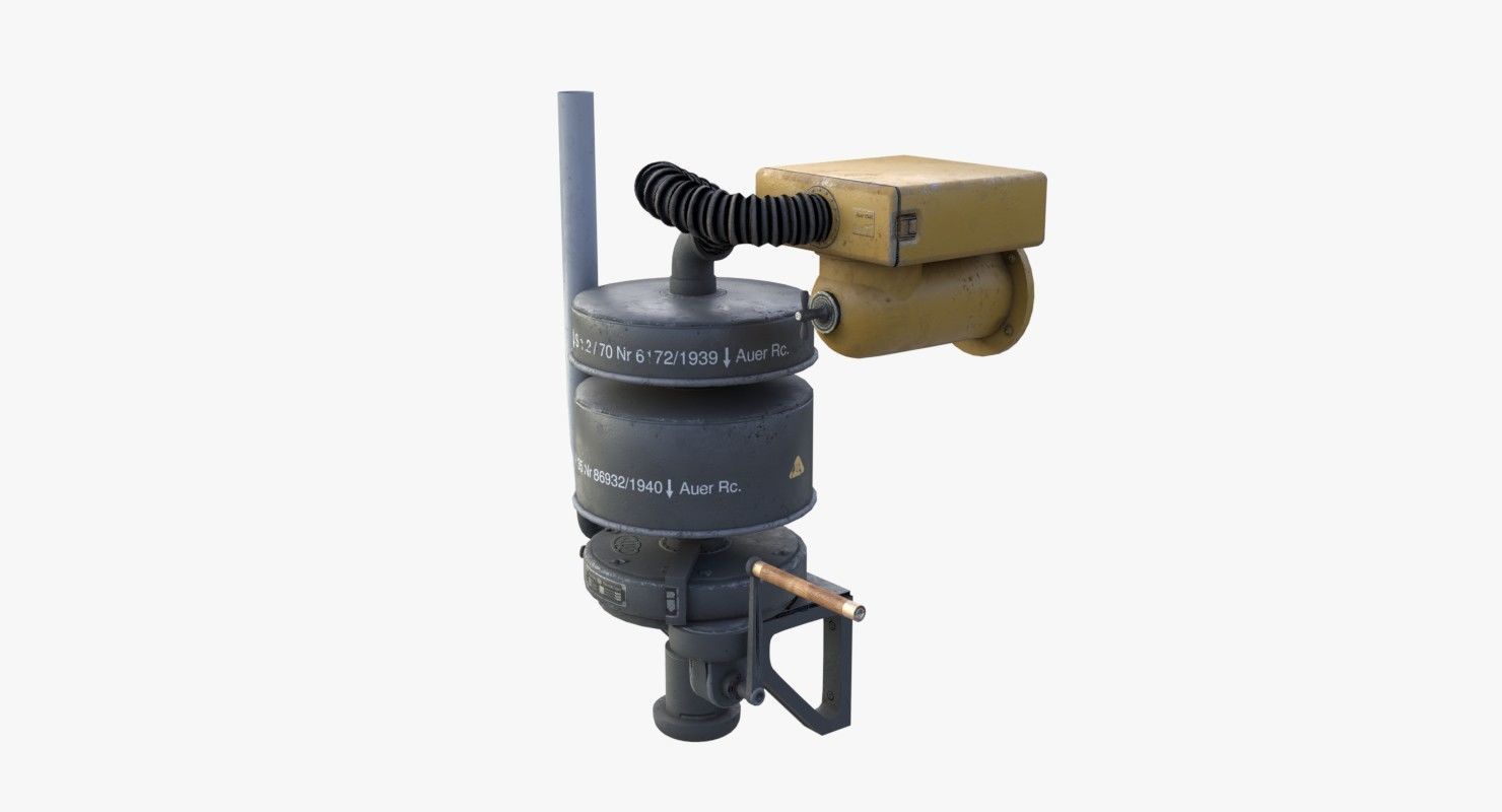 Bunker Air-Filter WWII Low-poly 3D model_2
