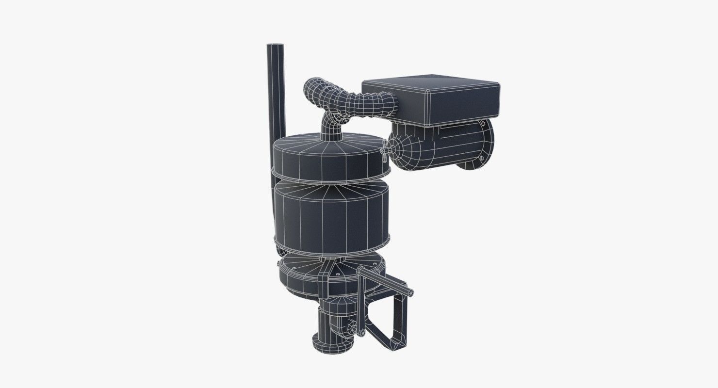 Bunker Air-Filter WWII Low-poly 3D model_12