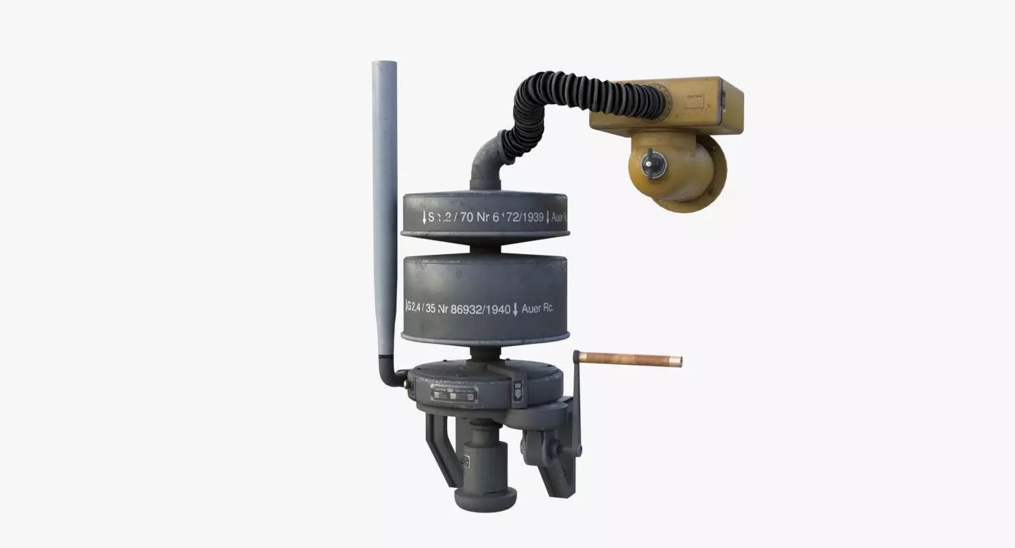 Bunker Air-Filter WWII Low-poly 3D model_0