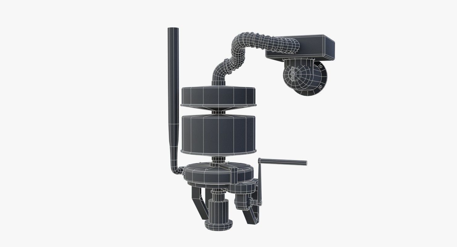 Bunker Air-Filter WWII Low-poly 3D model_11