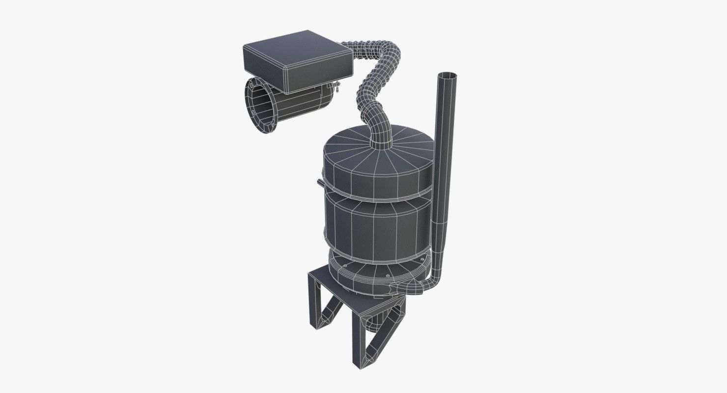 Bunker Air-Filter WWII Low-poly 3D model_14