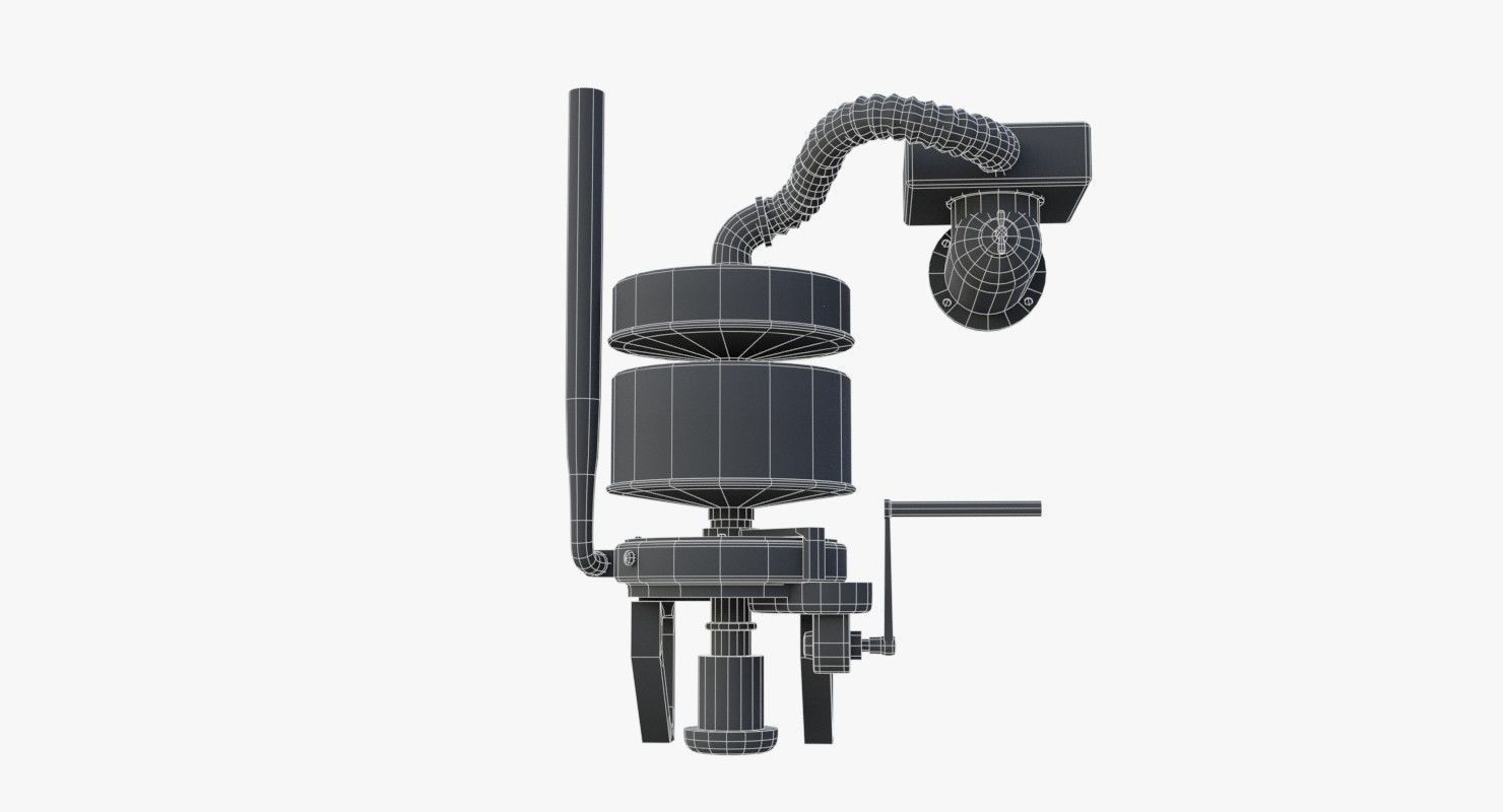 Bunker Air-Filter WWII Low-poly 3D model_16