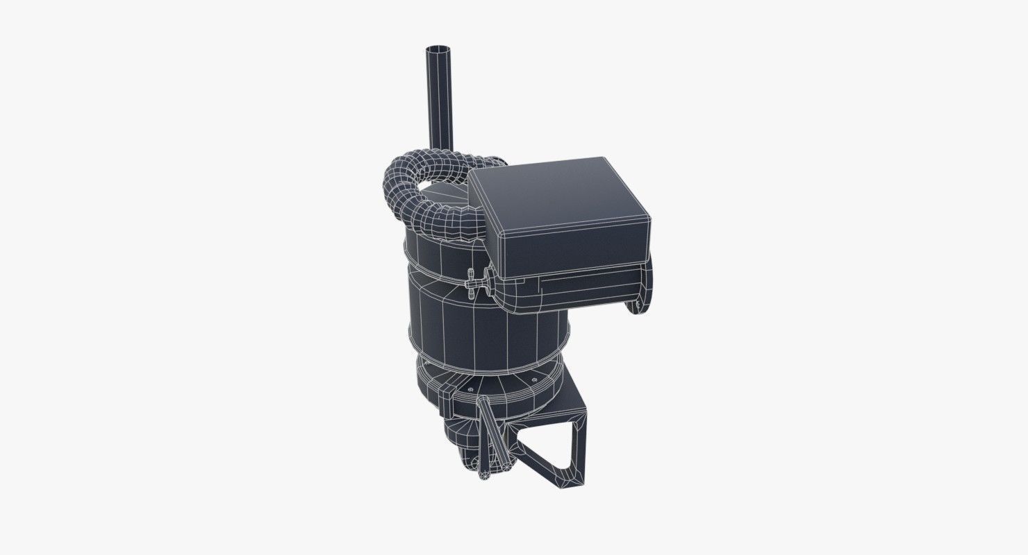 Bunker Air-Filter WWII Low-poly 3D model_13