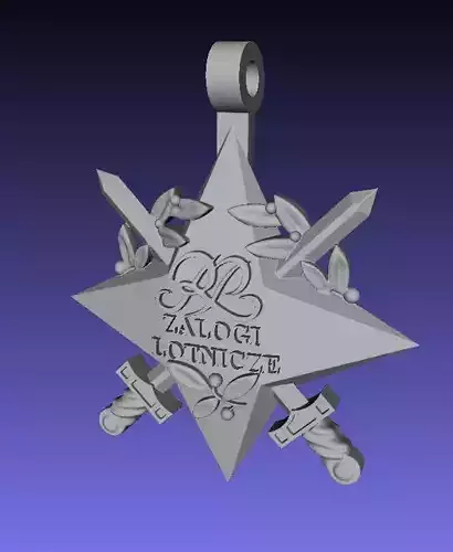 Official polish air force star decoration 3D print model