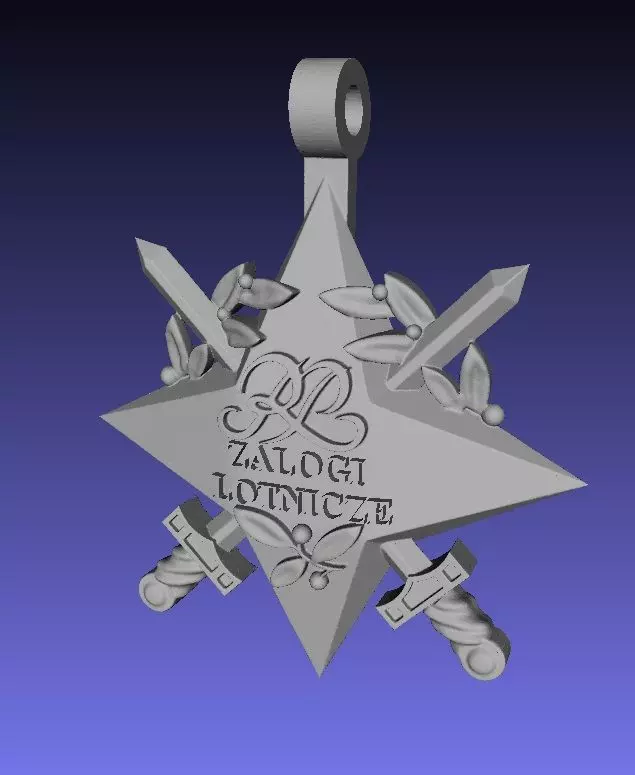 Official polish air force star decoration 3D print model_0