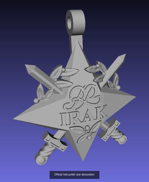Official Poland Stars decorations 3D Model Collection_3