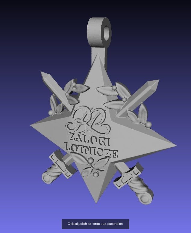 Official Poland Stars decorations 3D Model Collection_6