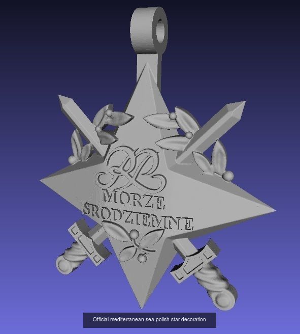 Official Poland Stars decorations 3D Model Collection_5