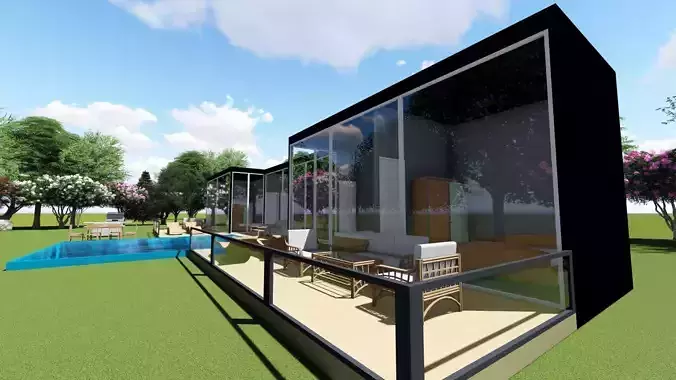 House design with pool