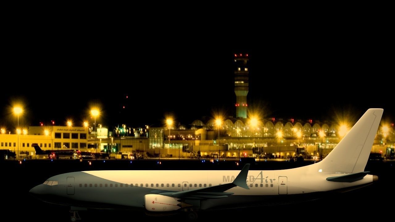 super max737 air plane  3D model_4