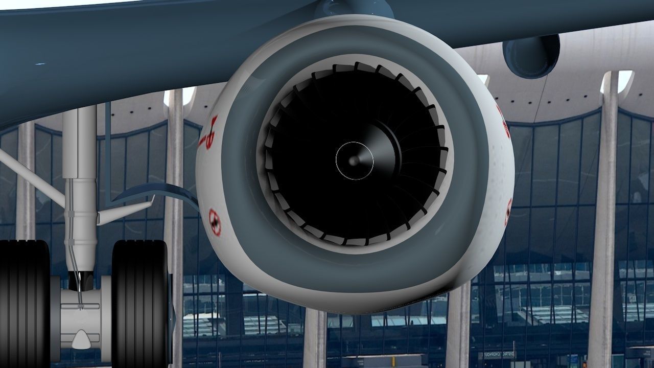 super max737 air plane  3D model_2