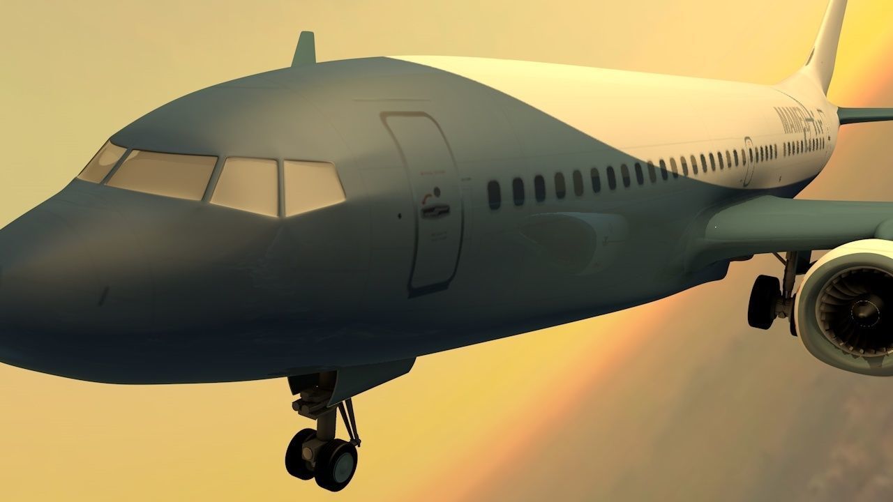 super max737 air plane  3D model_1