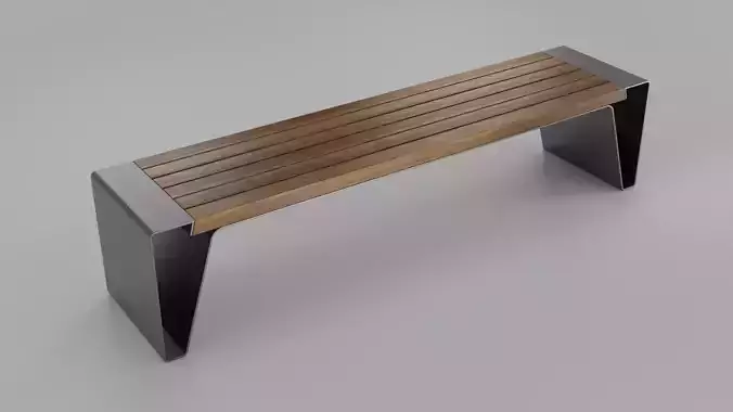 Modern Bench PBR Game Ready  Low-poly 3D model
