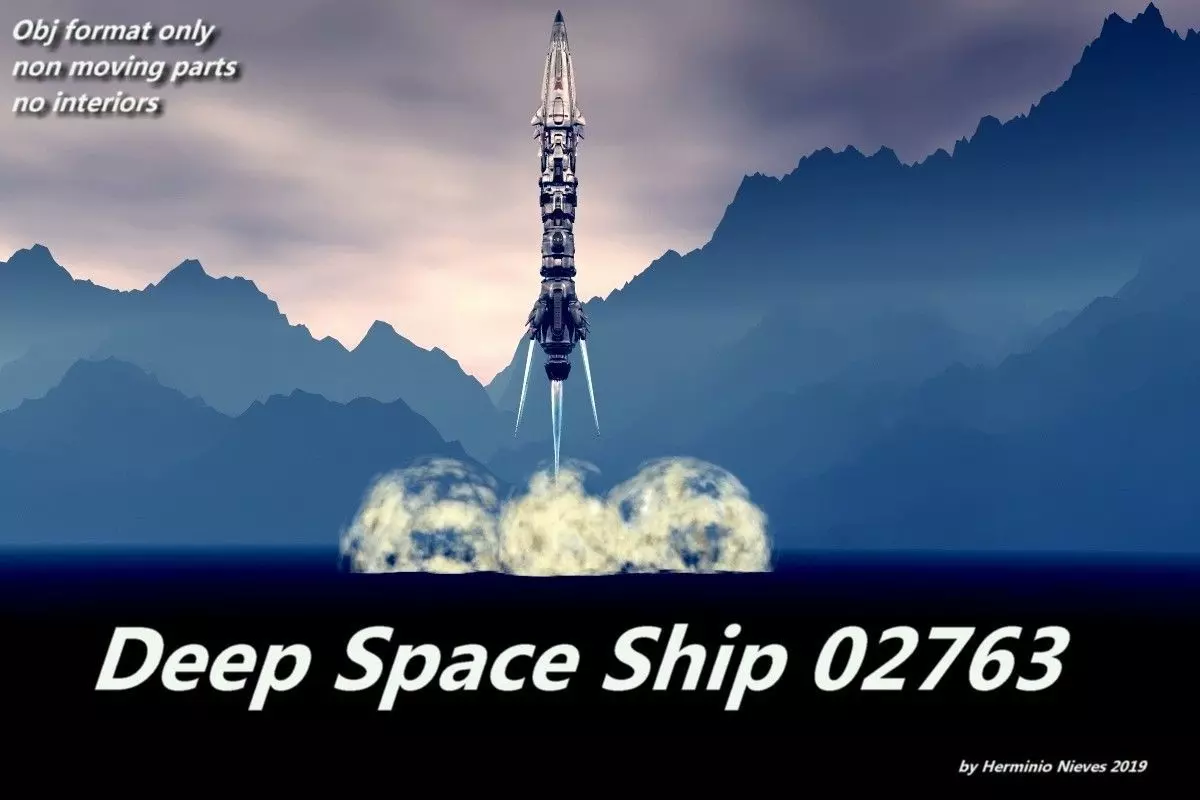 Deep Space Ship 02763 3D model_0