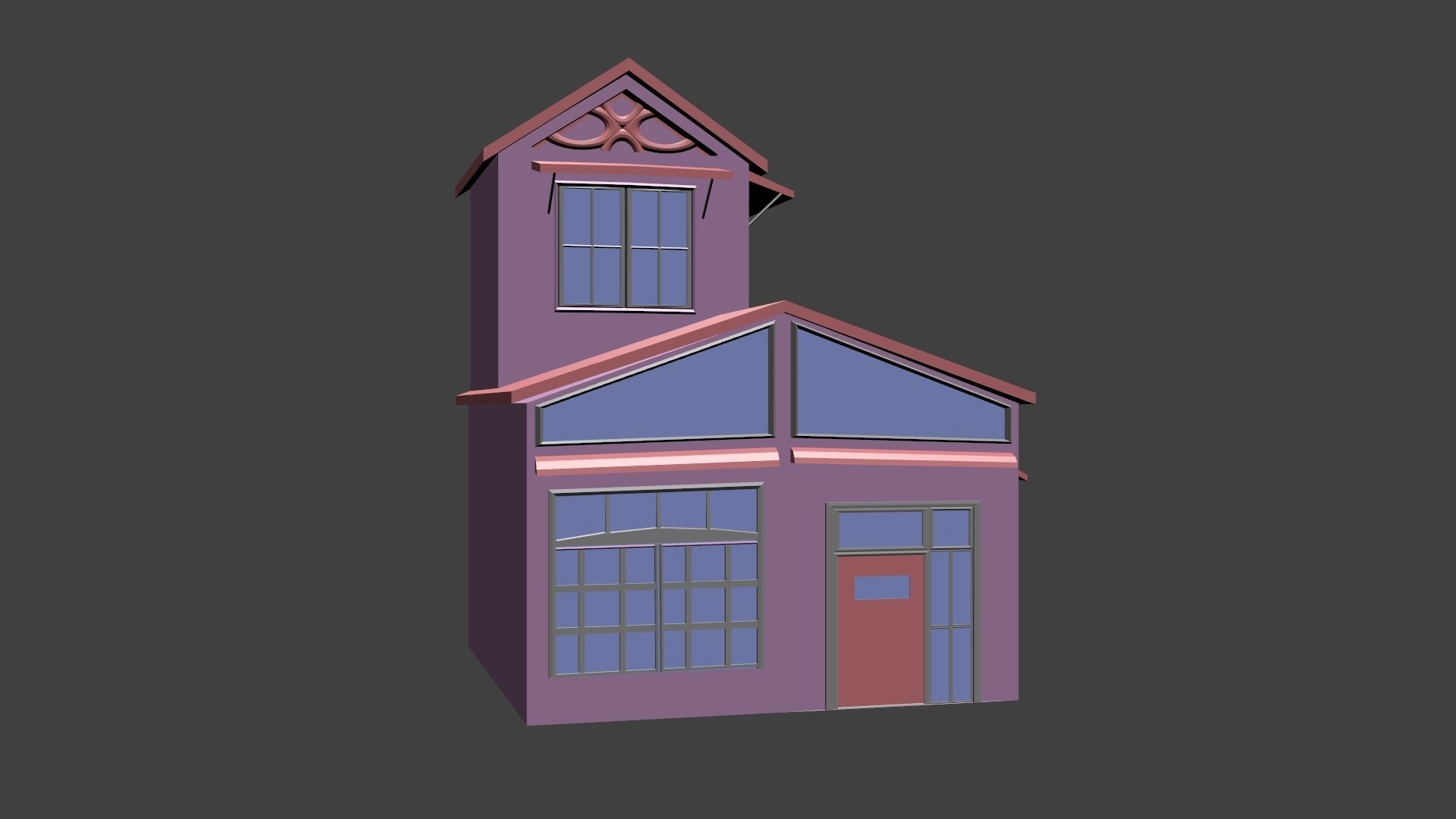 House with roof Free low-poly 3D model_17