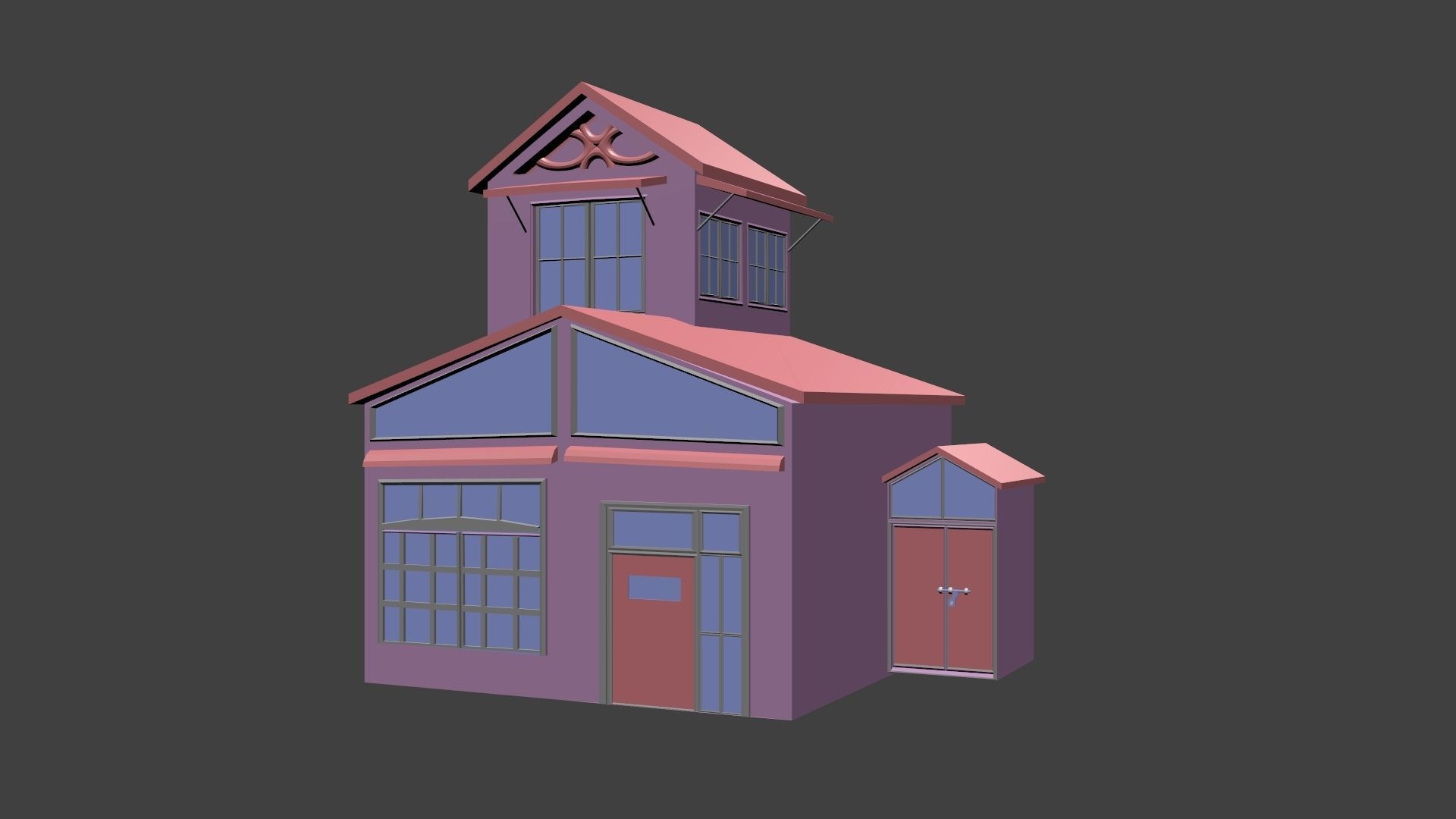 House with roof Free low-poly 3D model_19