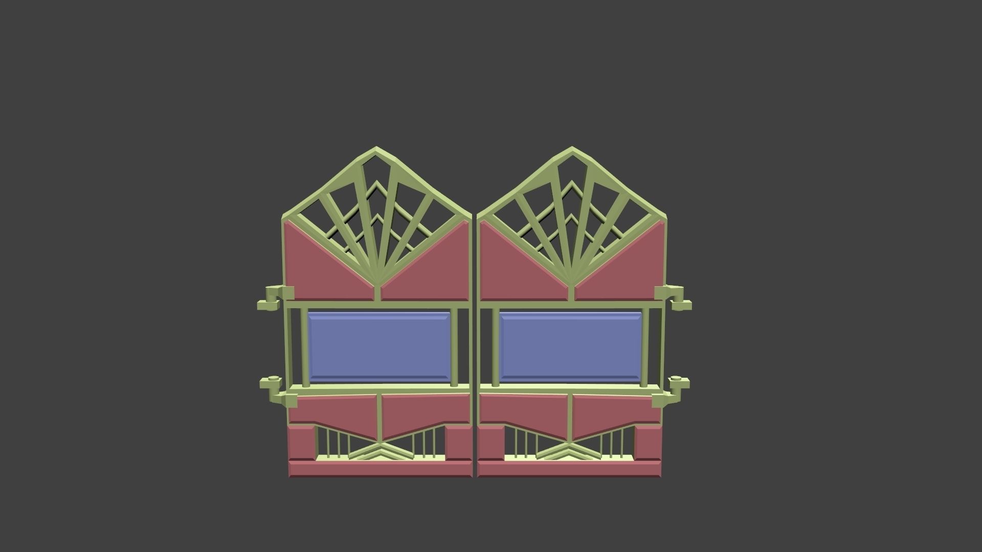 House with roof Free low-poly 3D model_3