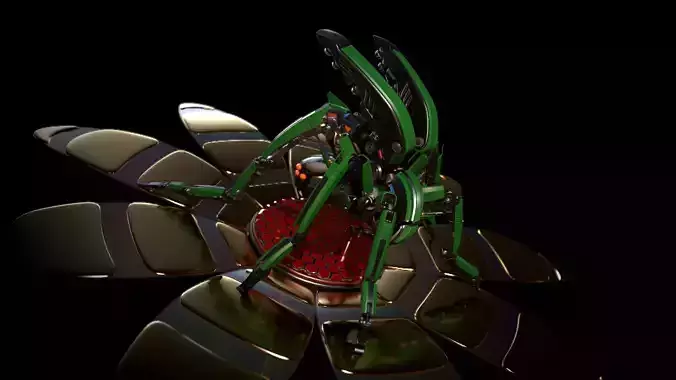 Robot mosquito LowPoly Low-poly 3D model
