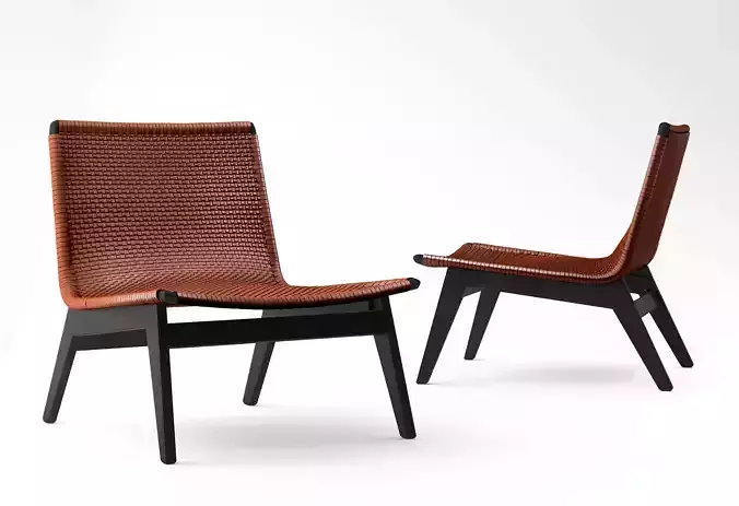 Cb2 Morada leather weave chair