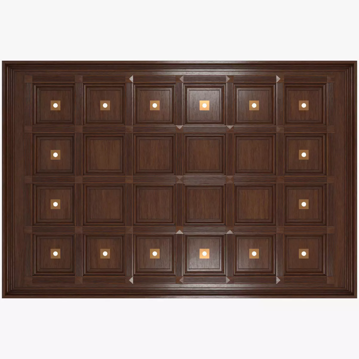 Coffered ceiling Low-poly 3D model