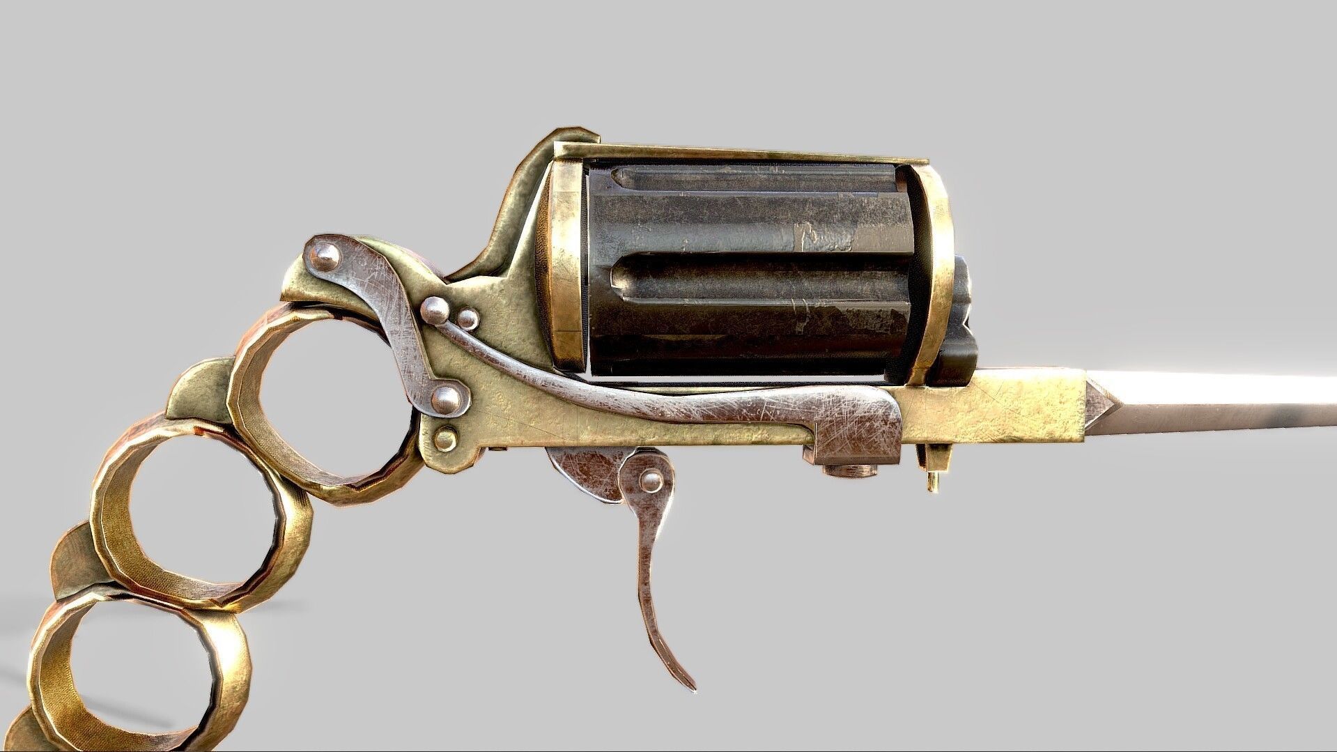 Strange Guns Collection Low-poly 3D model_5