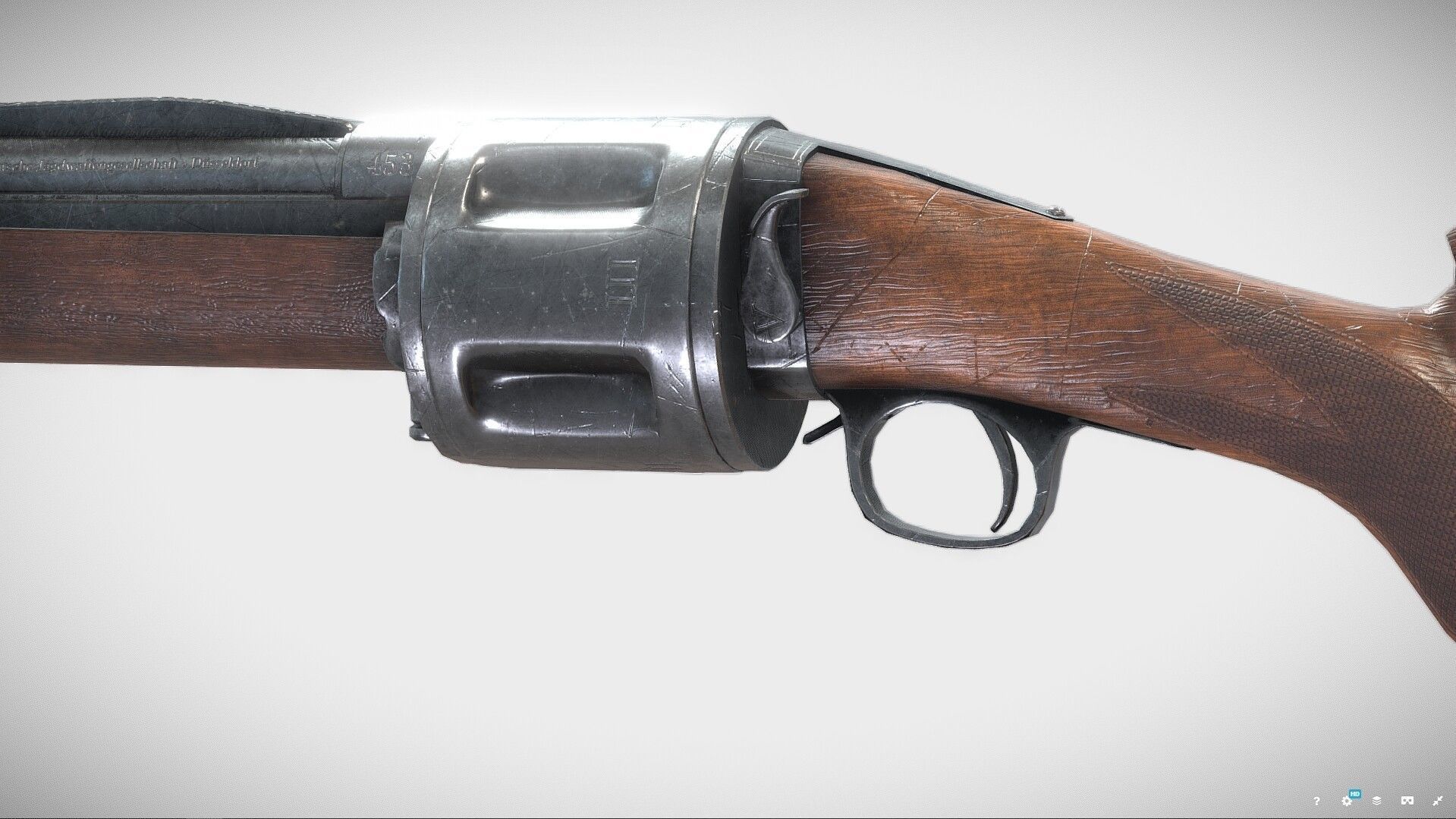 Strange Guns Collection Low-poly 3D model_10