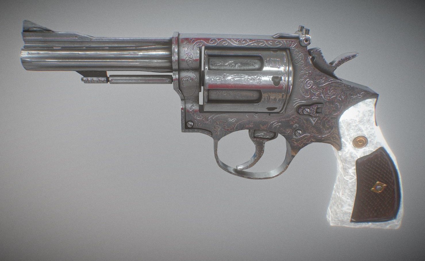 Strange Guns Collection Low-poly 3D model_1