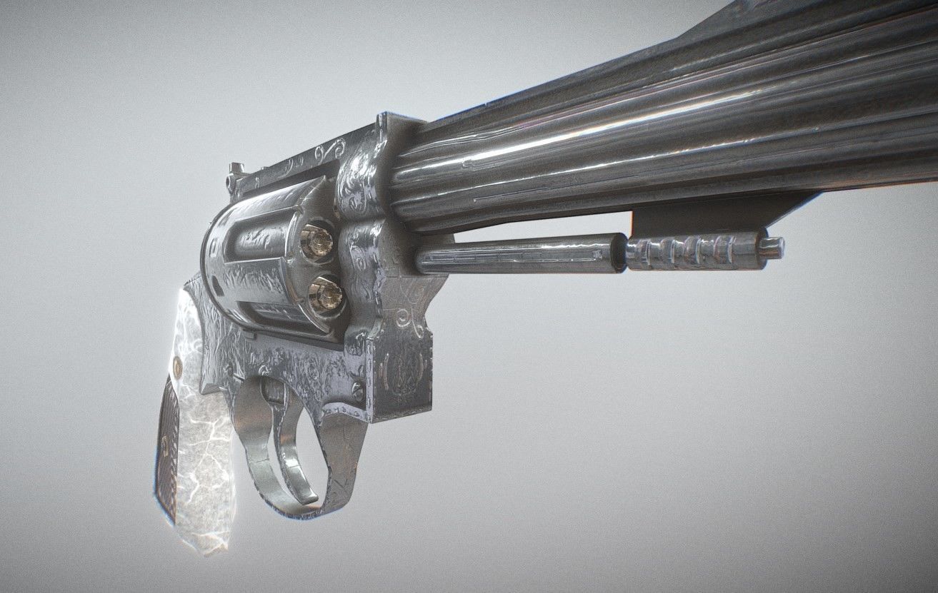 Strange Guns Collection Low-poly 3D model_17