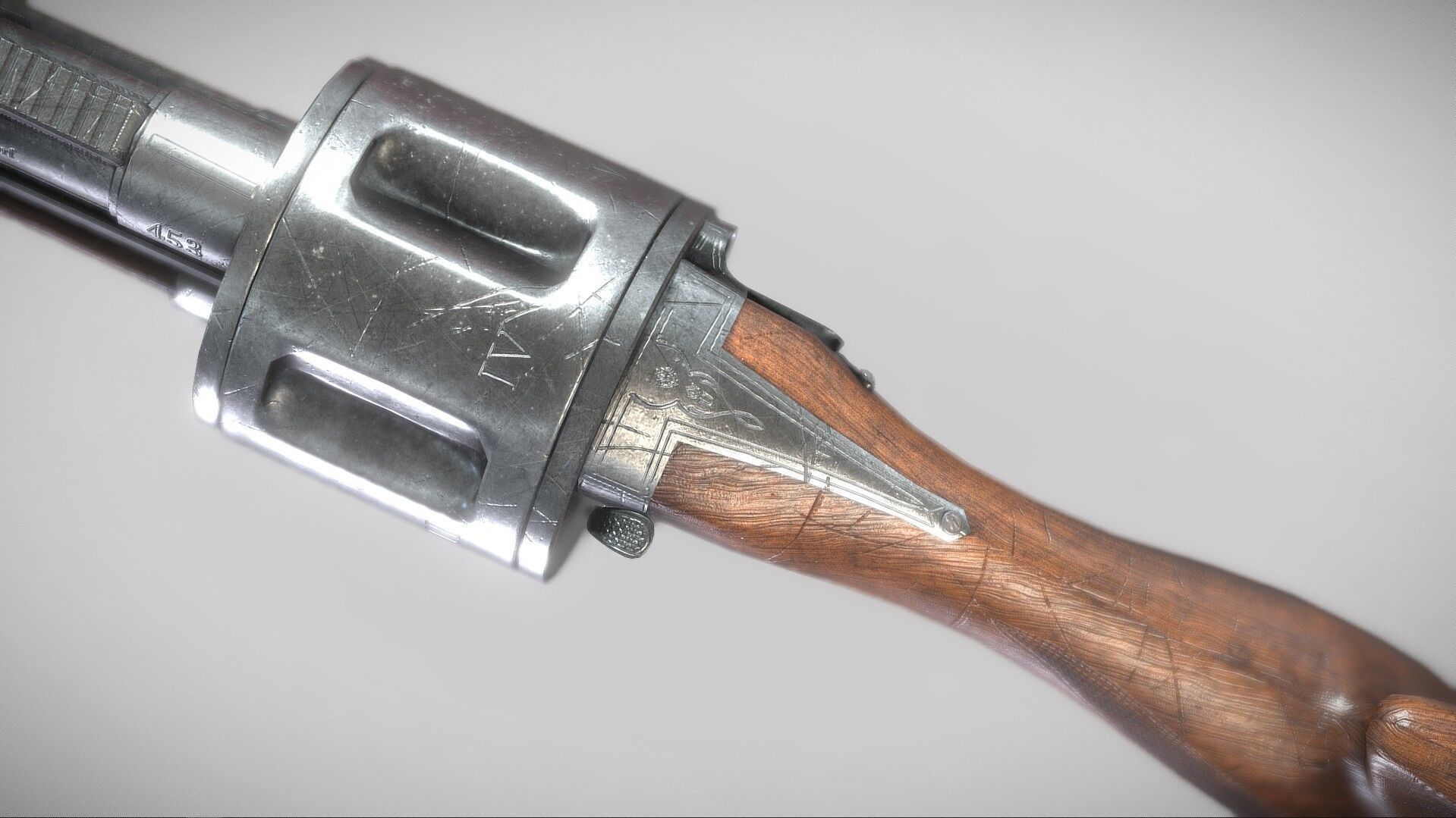 Strange Guns Collection Low-poly 3D model_13