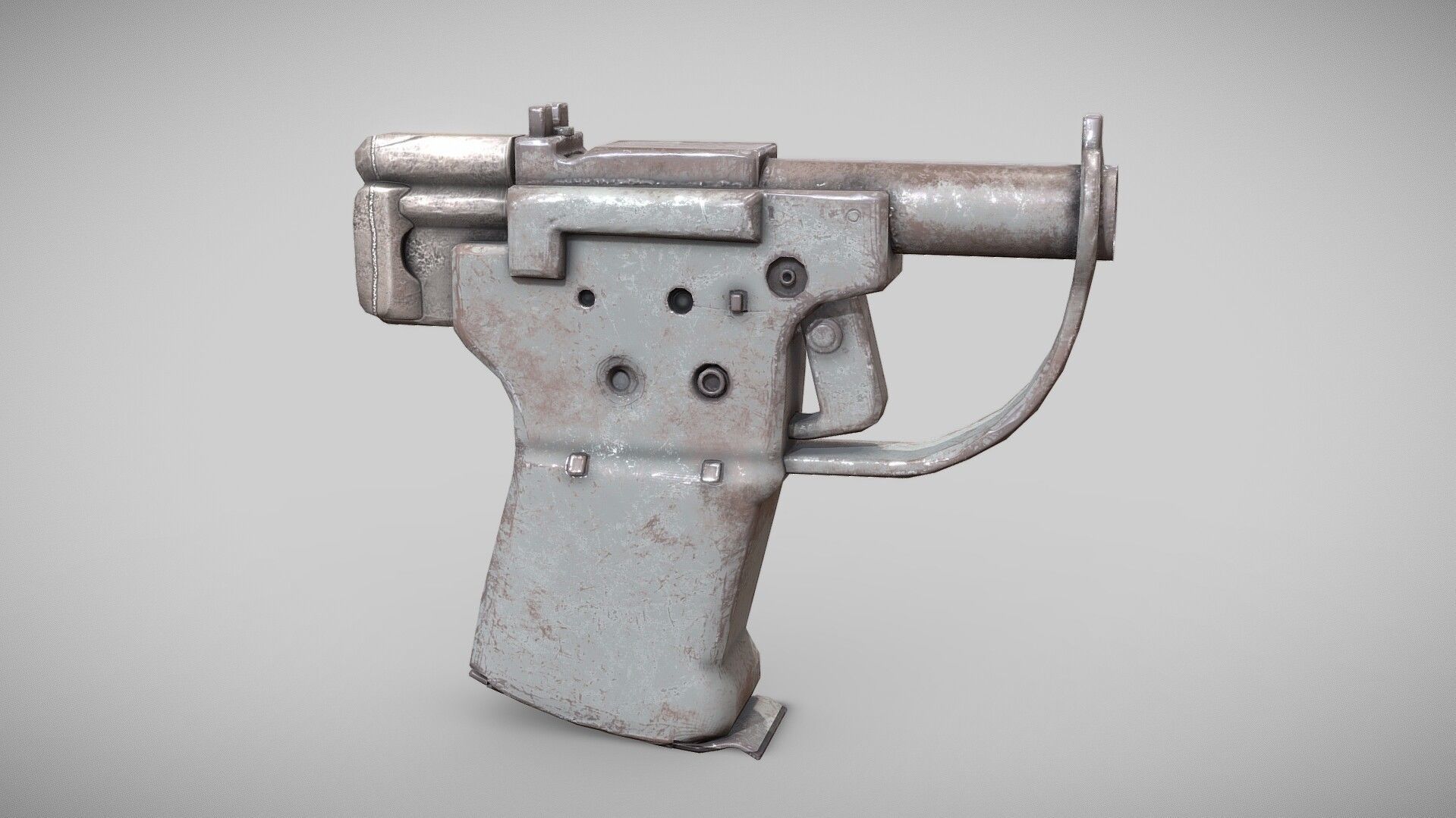 Strange Guns Collection Low-poly 3D model_4