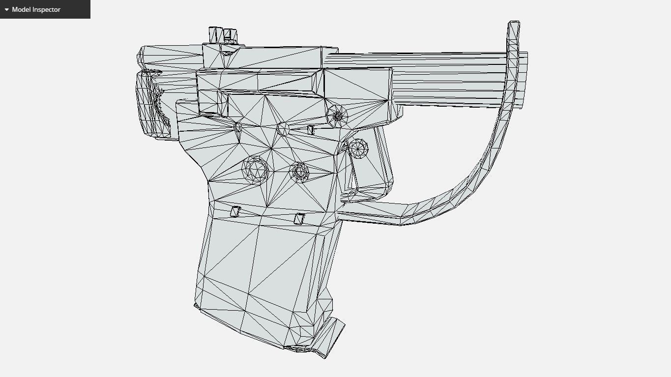 Strange Guns Collection Low-poly 3D model_9