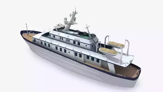 A passenger ship 3D model