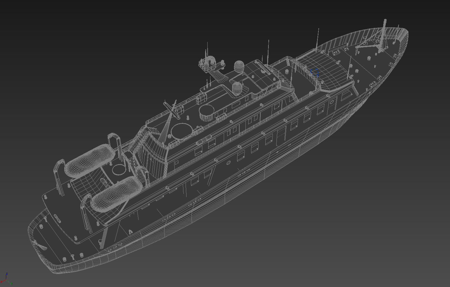 A passenger ship 3D model_14