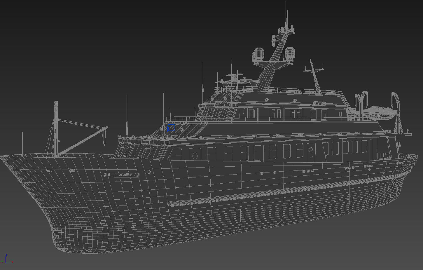 A passenger ship 3D model_12