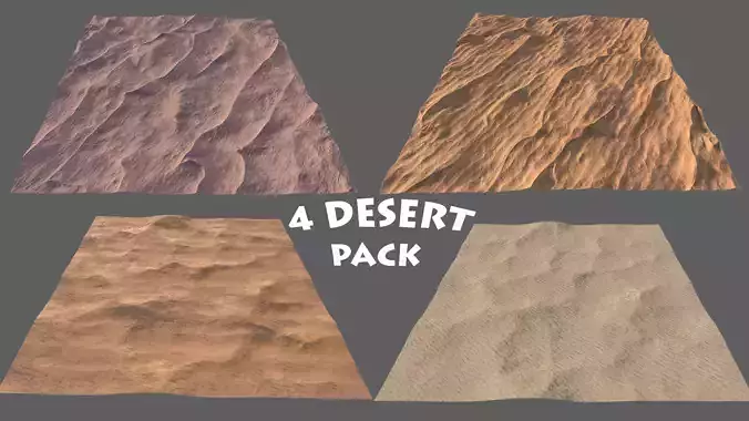 DESERT PACK LowPoly GameReady Low-poly 3D model