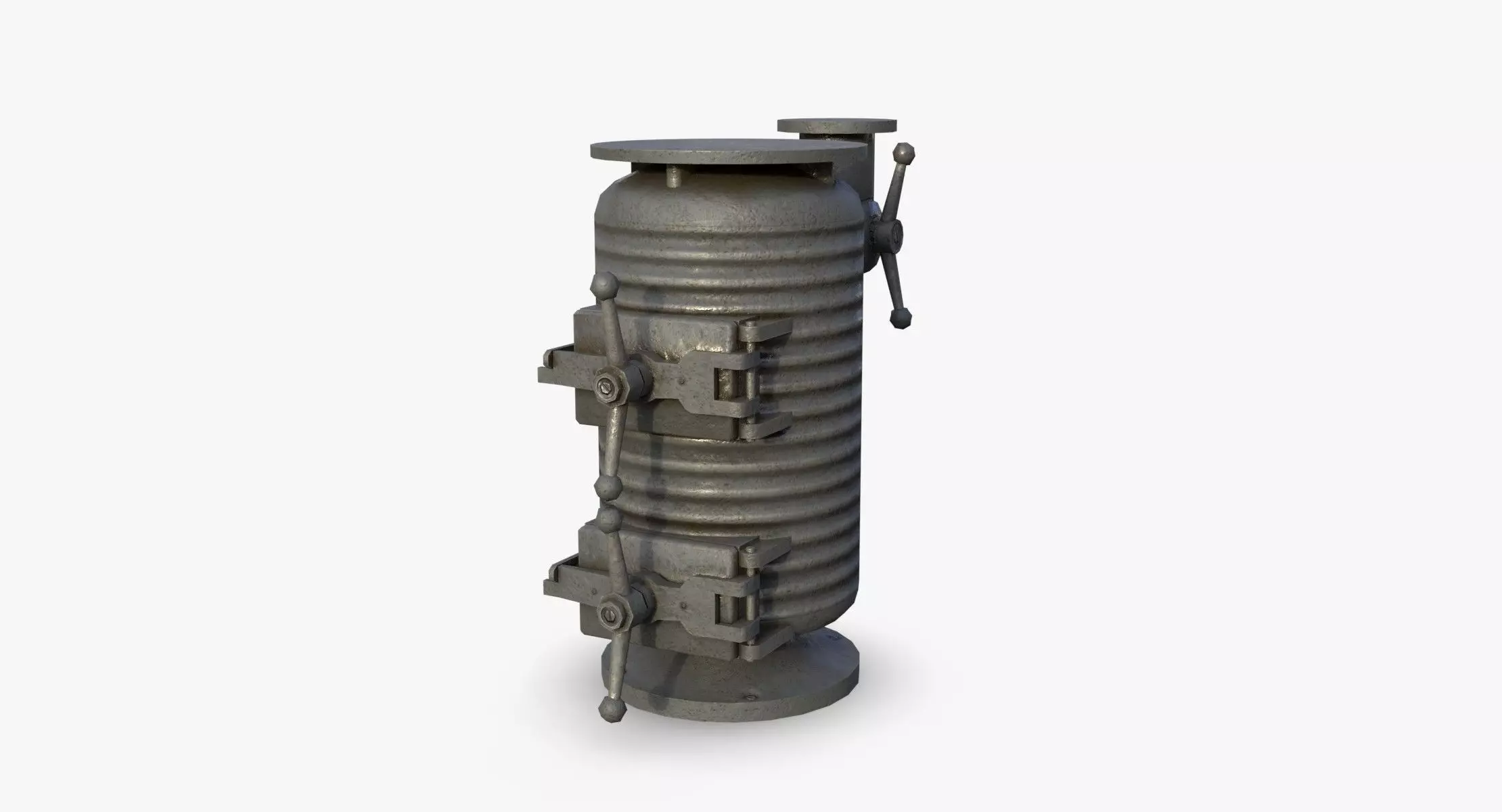 Bunker Stove WWII Low-poly 3D model_0