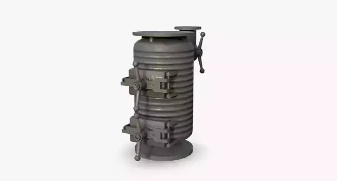 Bunker Stove WWII Low-poly 3D model