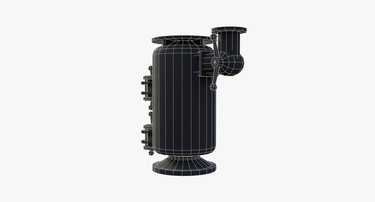 Bunker Stove WWII Low-poly 3D model_13