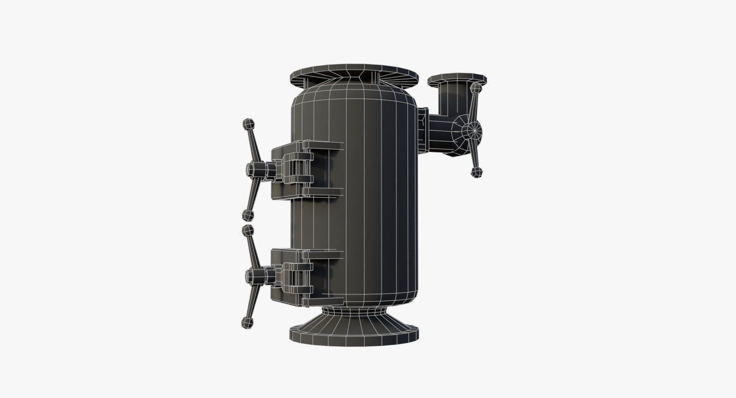 Bunker Stove WWII Low-poly 3D model_14