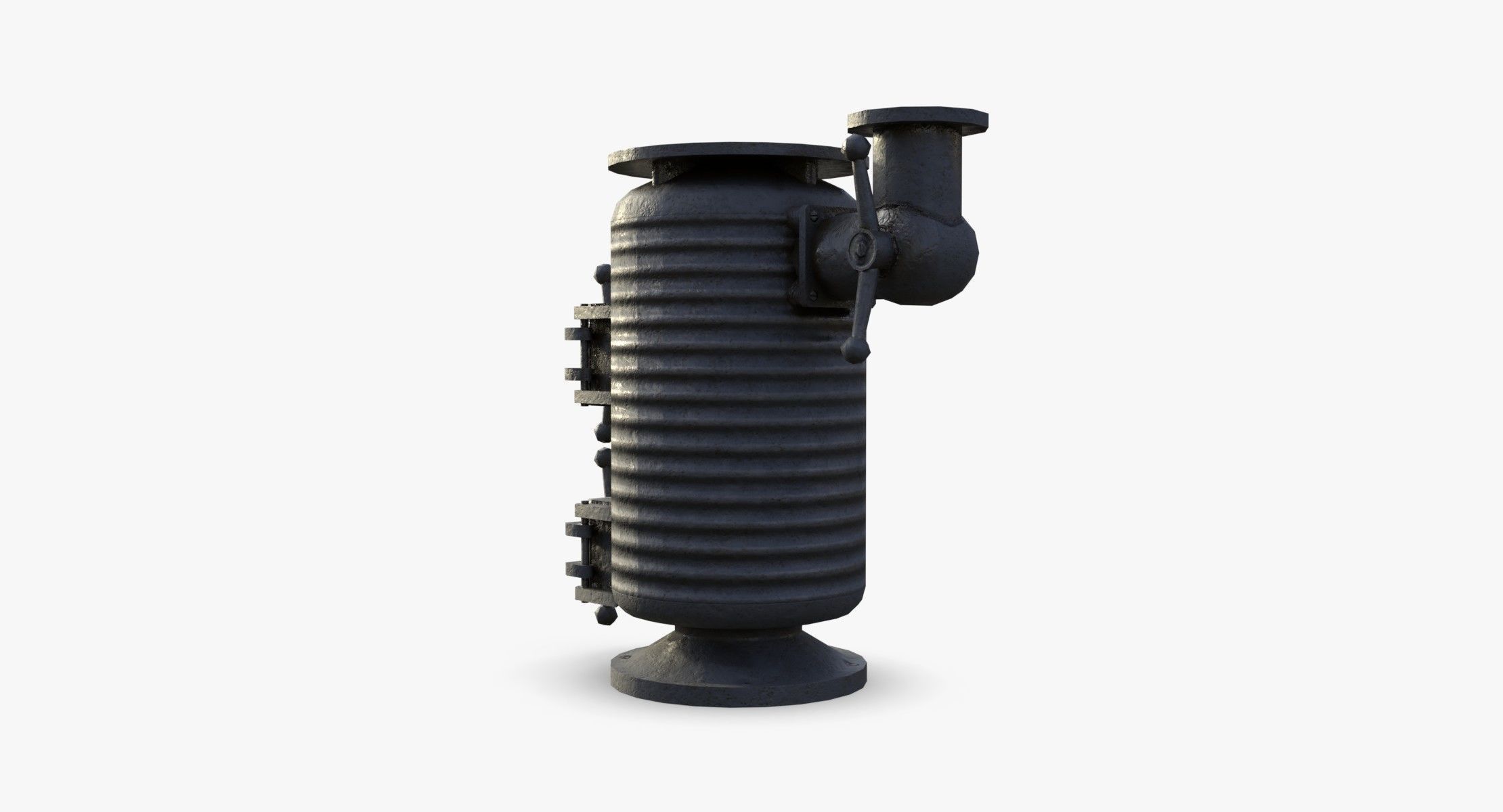 Bunker Stove WWII Low-poly 3D model_4